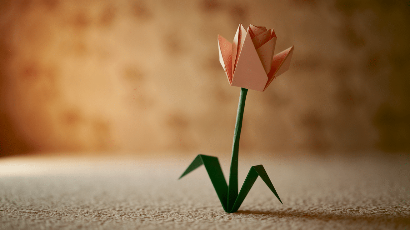 origami flower stem