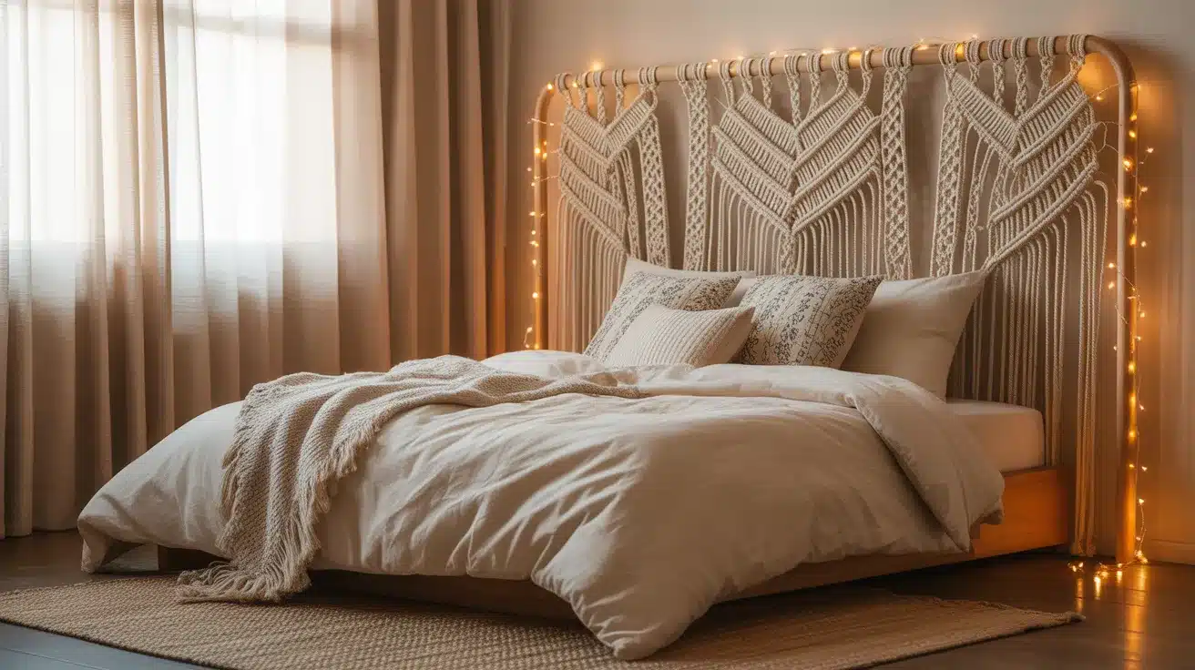 Bohemian_Macrame_Headboard_with_Fairy_Lights