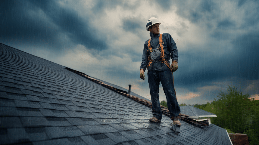 roofing in the rain