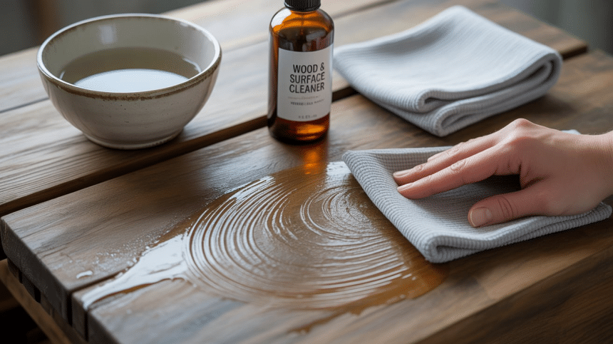 why is my wood table sticky after cleaning