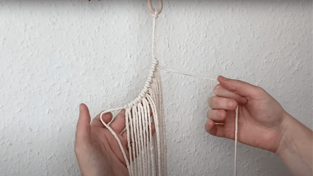 Step 3- Attach the First 10 Cords (Left Side)