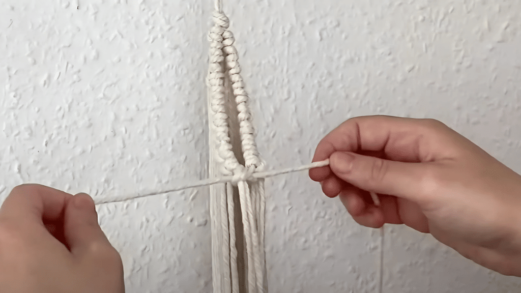 Step 6- Start Making Square Knots