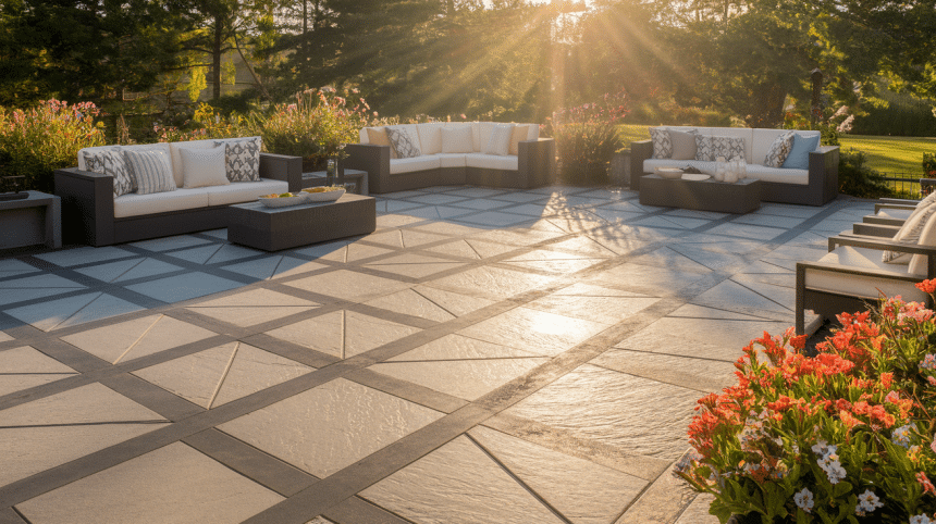 101 Modern Stamped Concrete Designs for Patios and Homes