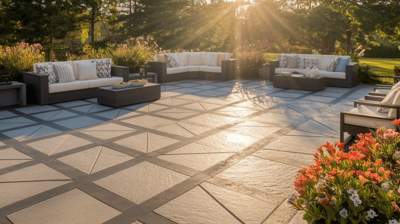 101 Modern Stamped Concrete Designs for Patios and Homes