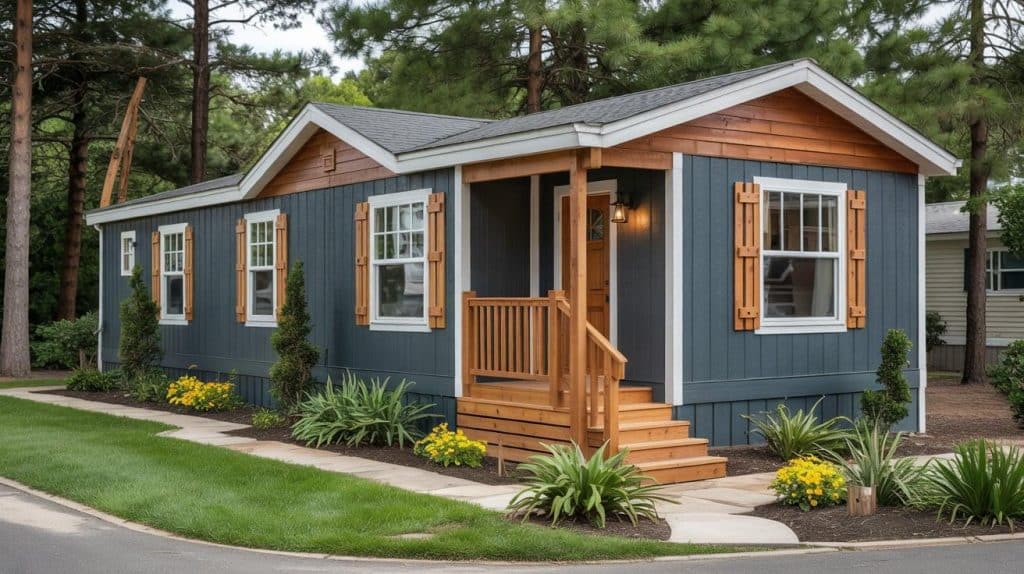 Charcoal Gray + Cedar Wood Accents