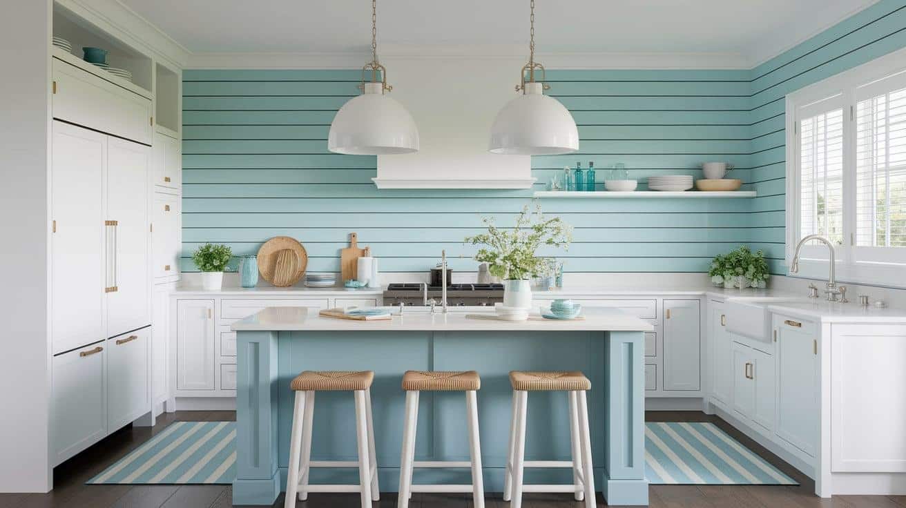 Coastal_Blue_Shiplap_with_White_Cabinets