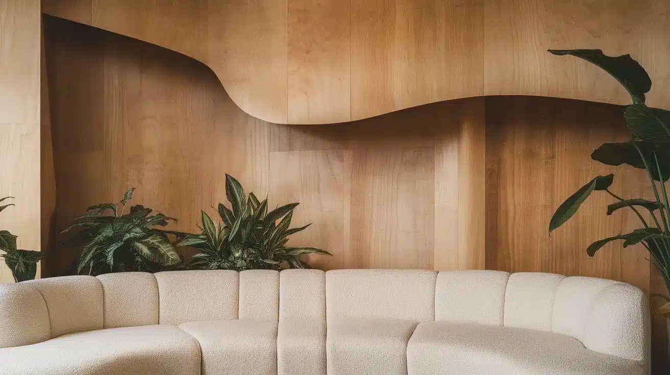 Curved Plywood Wall