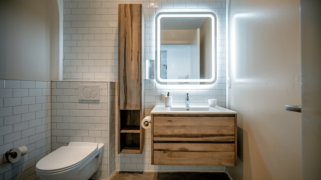 Floating Vanity & Tall Storage