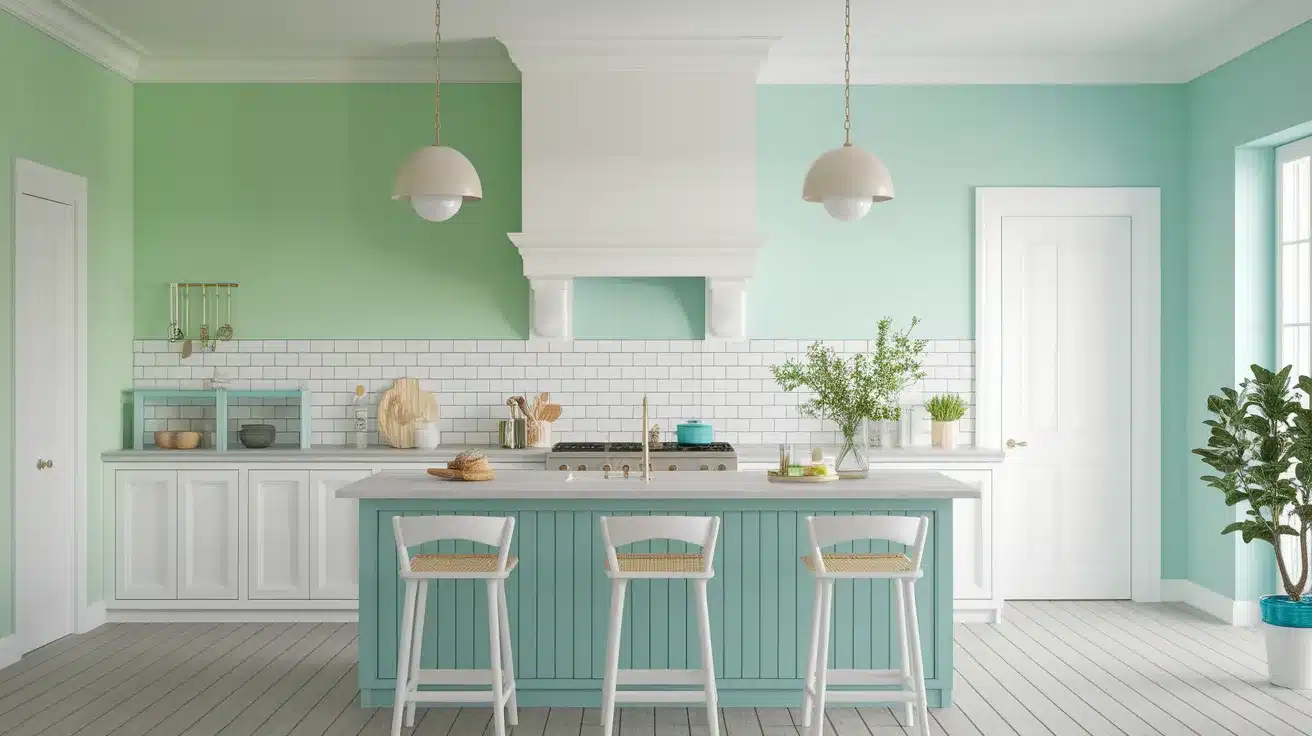 Kitchen Paint Idea for a Calm and Clean Look