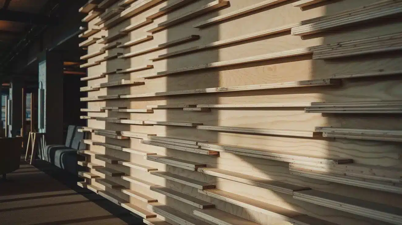 Layered Plywood Wall Panels