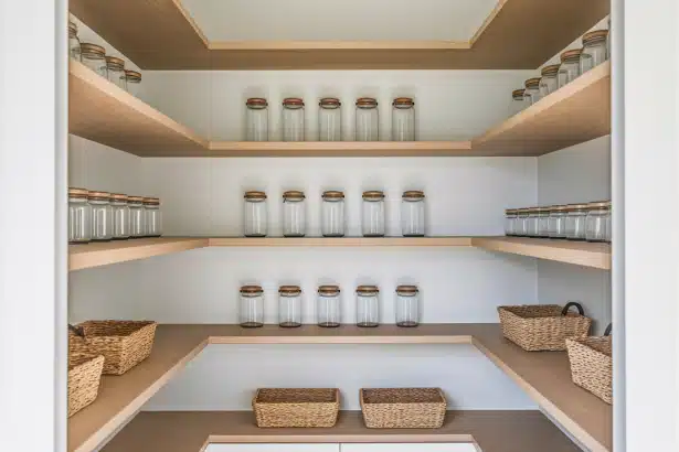 Modern Way to DIY Floating Pantry Shelves