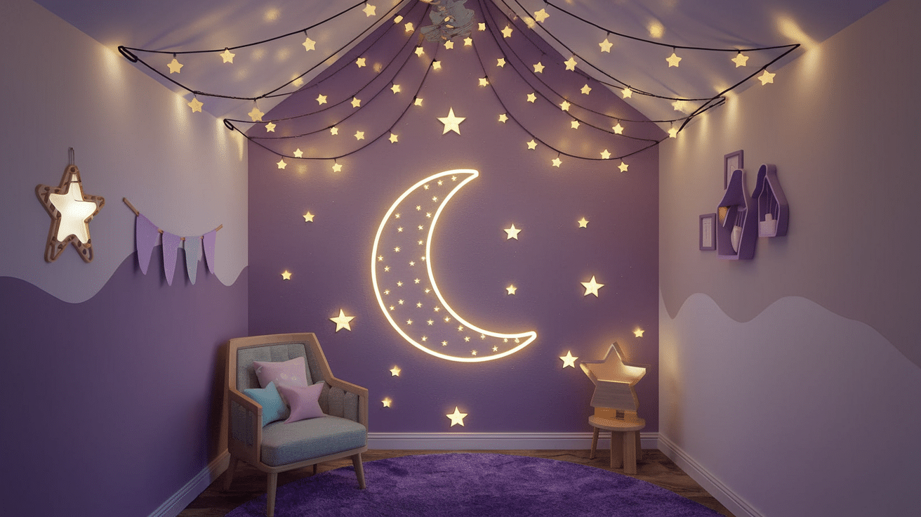 Moon & Star Themed Fairy Lighting