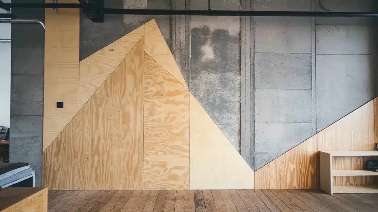 Plywood and Concrete Wall Fusion