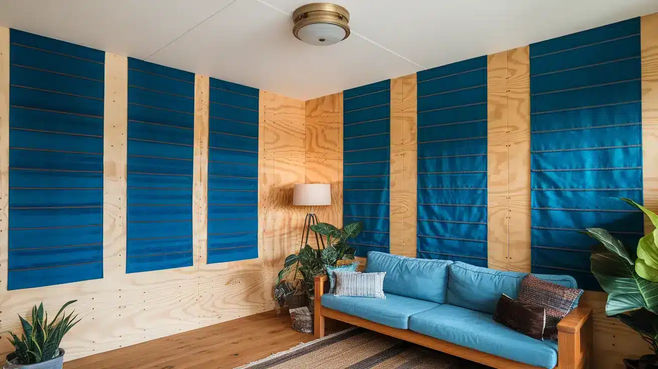 Plywood and Fabric Wall Panels