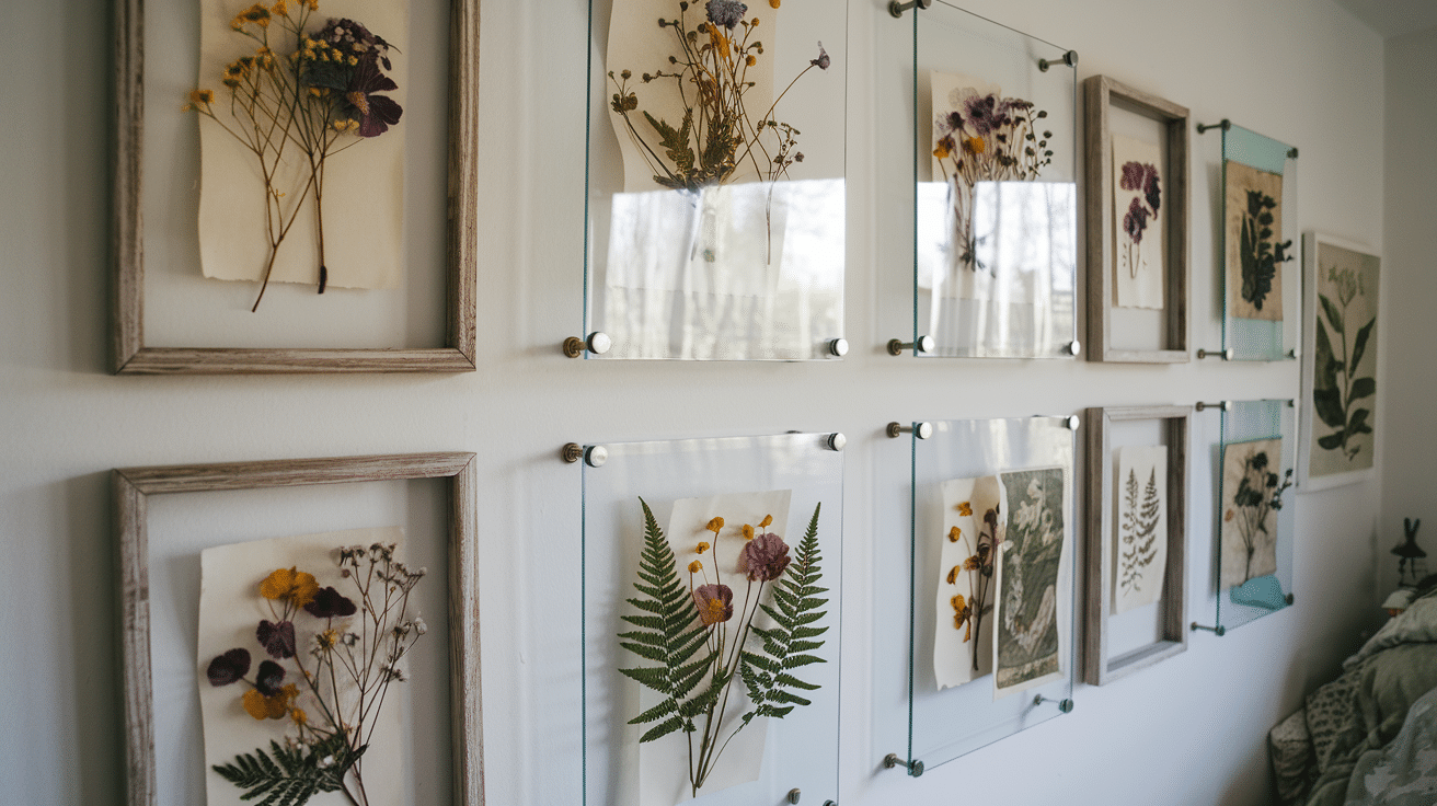Pressed Flowers in Glass Frames