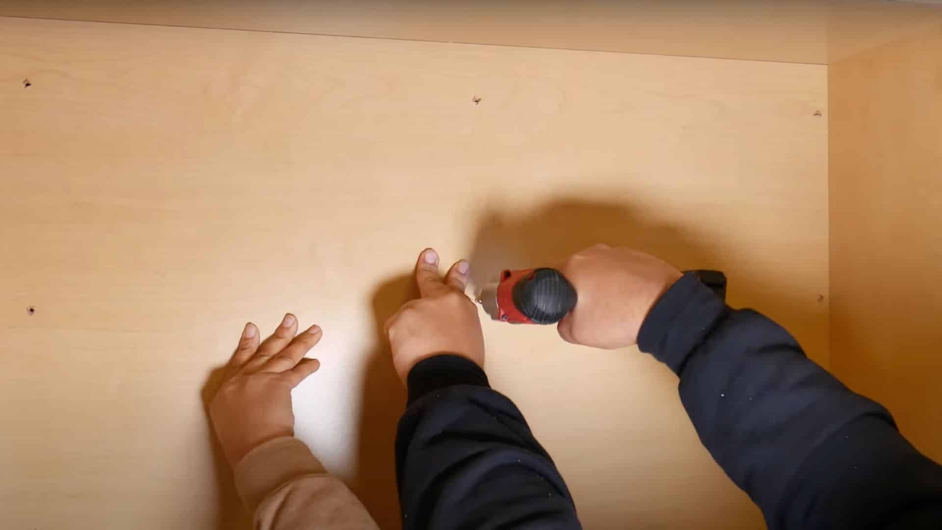 Install Cabinet and Secure with Screws