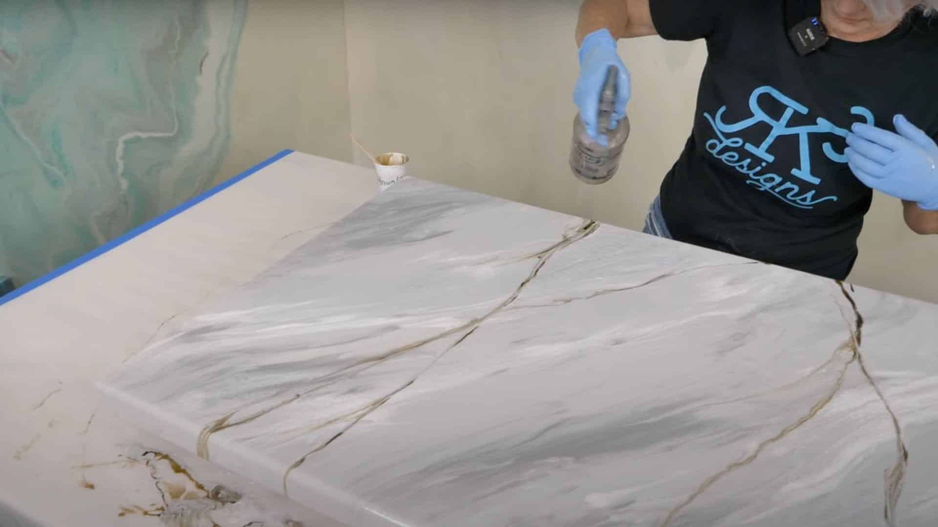 Add Texture with Alcohol