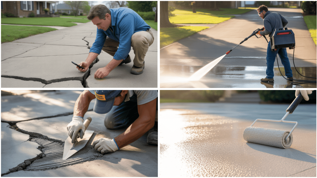 The Driveway Resurfacing Process (Step-by-Step)