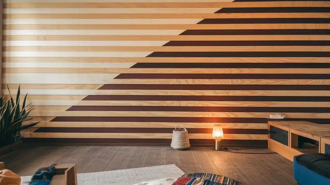 Two-Tone Plywood Wall