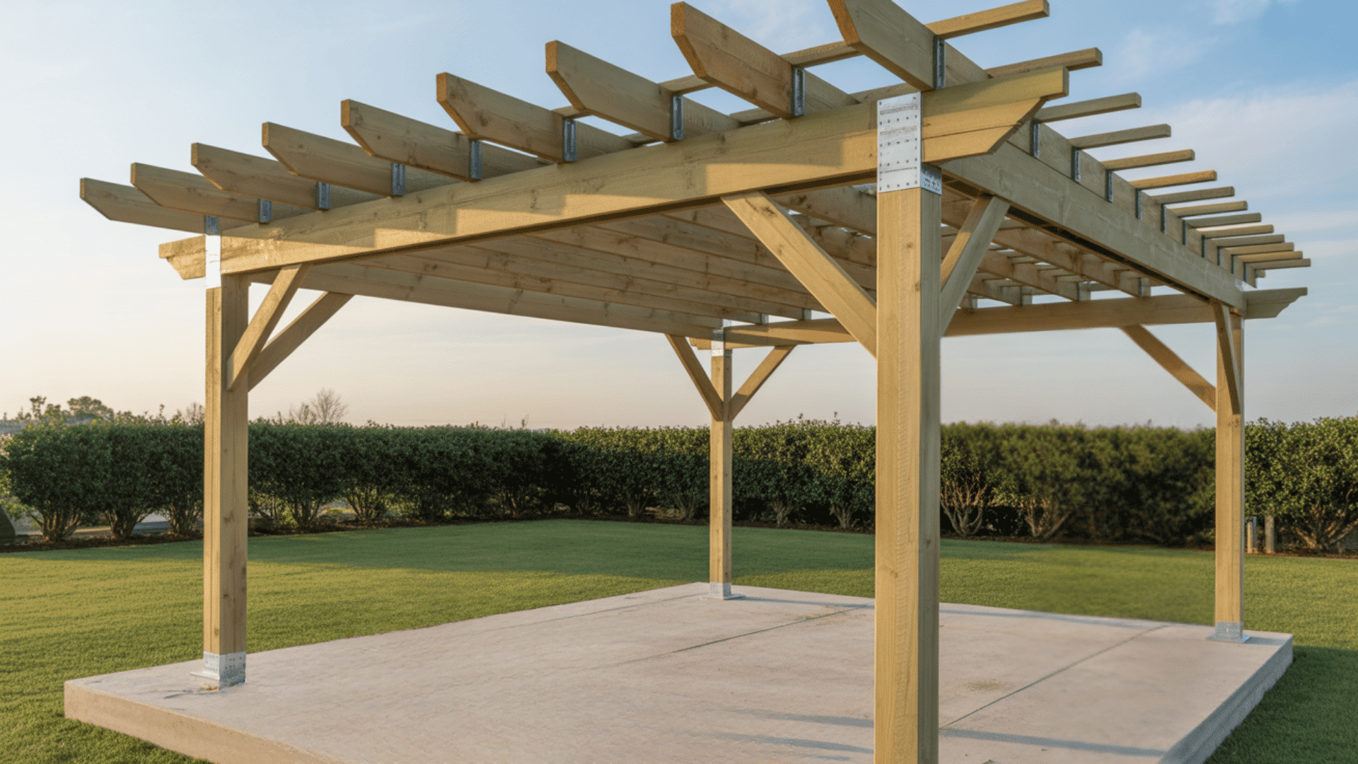 how to build patio cover not attached to house