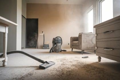 how to clean construction dust