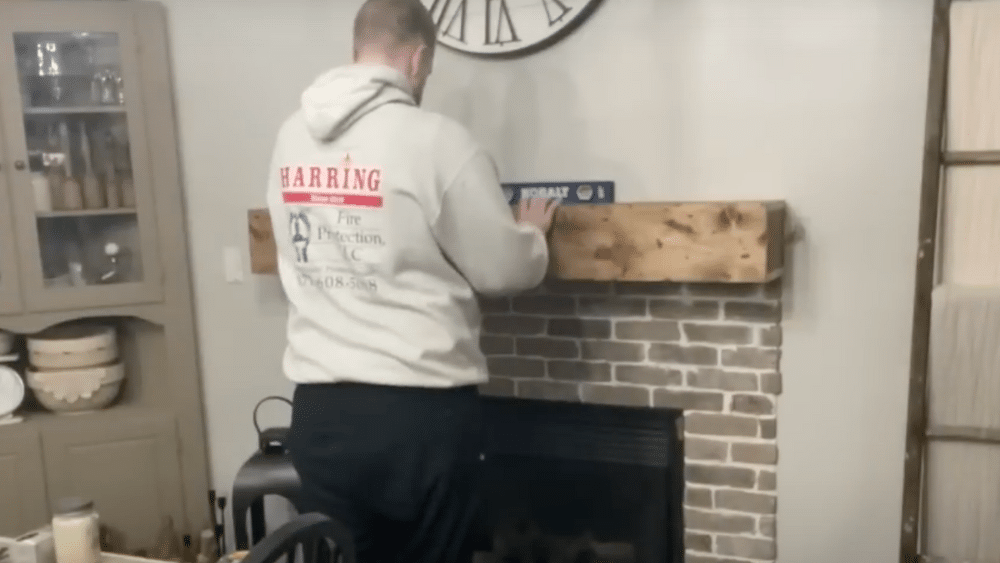 install-new-mantel