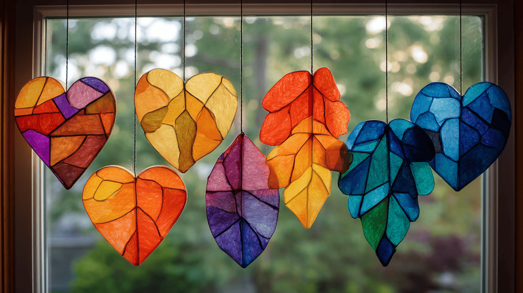 DIY Paper Sun Catchers With Tissue Or Crayon