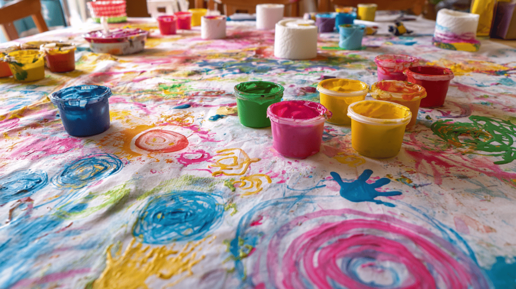 Finger Painting Fun Toddler Sensory Art Activity