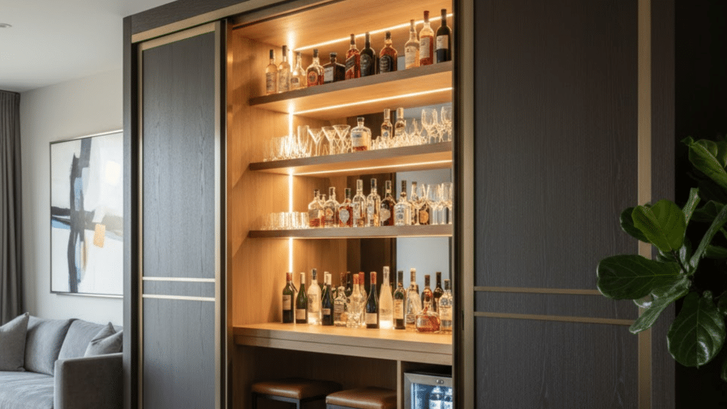 Hidden Bar Closet