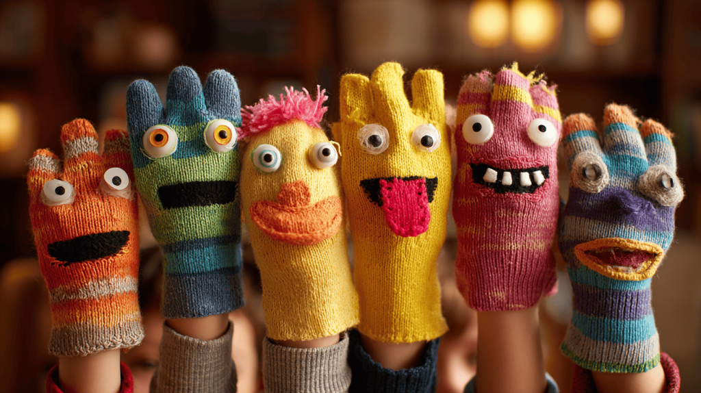 Old Sock Puppets Kids Storytelling Craft