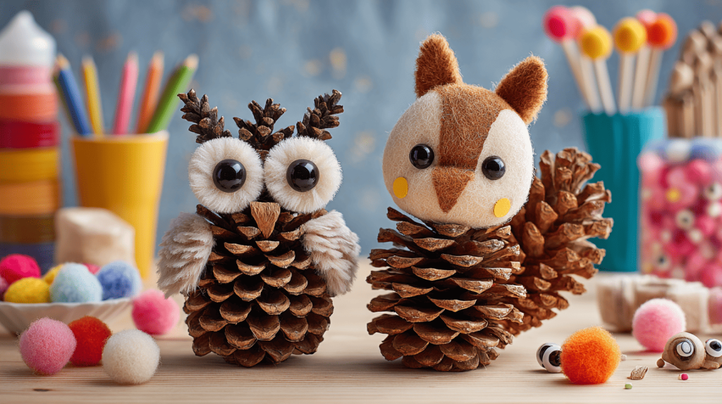 Pinecone Animals Nature Craft For Kids