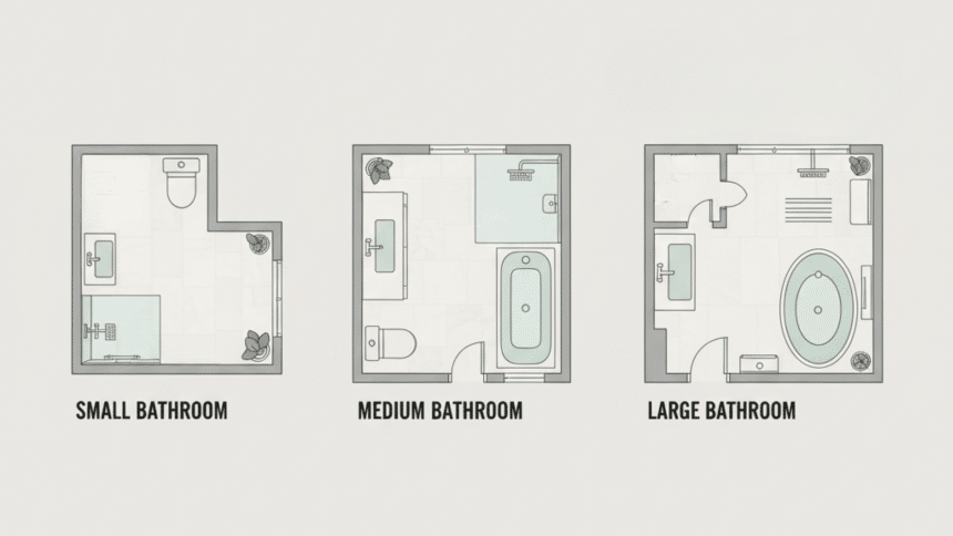 average bathroom sizes