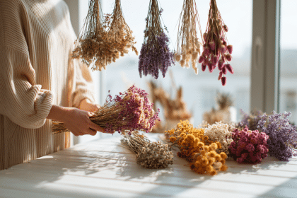drying flowers