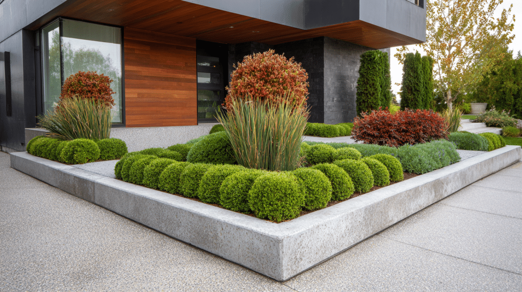 geometric flower bed