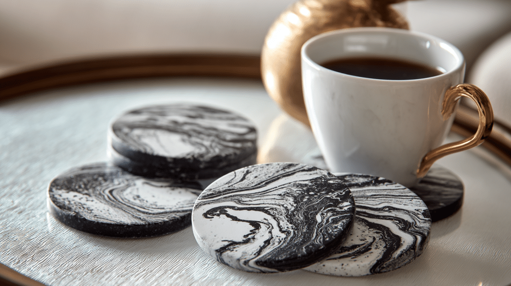 marble swirl coaster