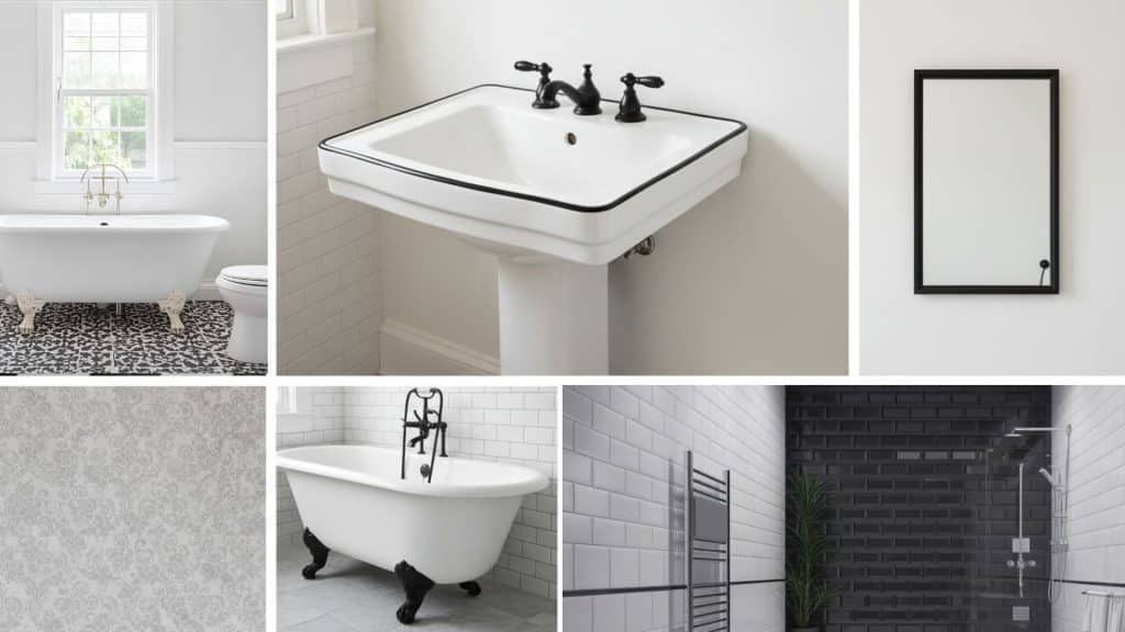 Classic Look Ideas for Black and White Bathrooms
