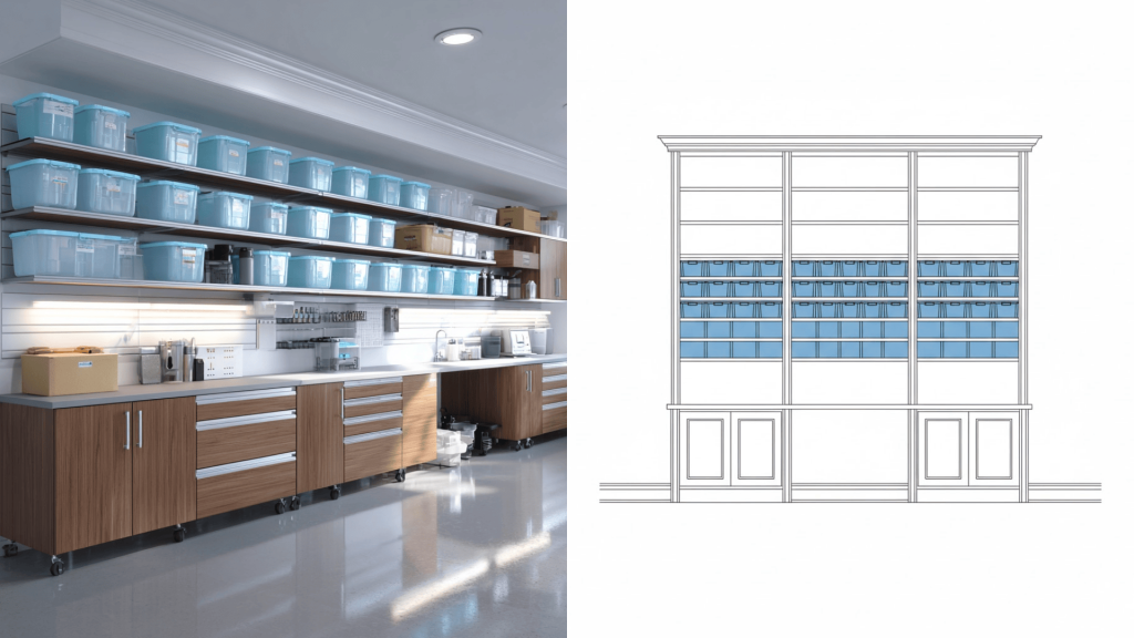 Clear Labeled Storage Bins