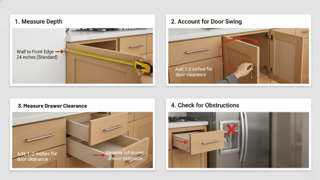 Measuring Kitchen Cabinets for Depth: Step-by-Step