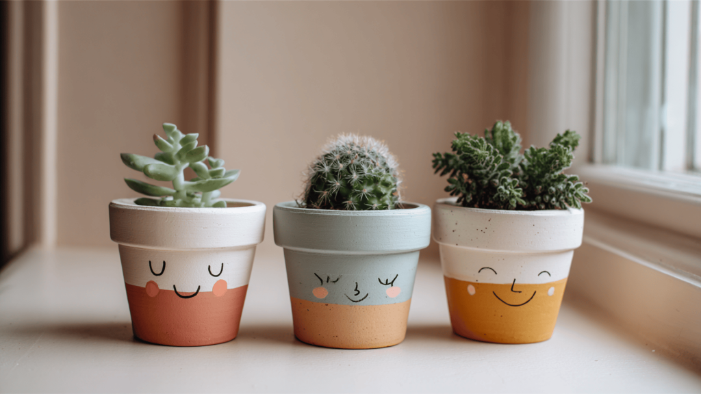 Painted Terra Cotta Pots