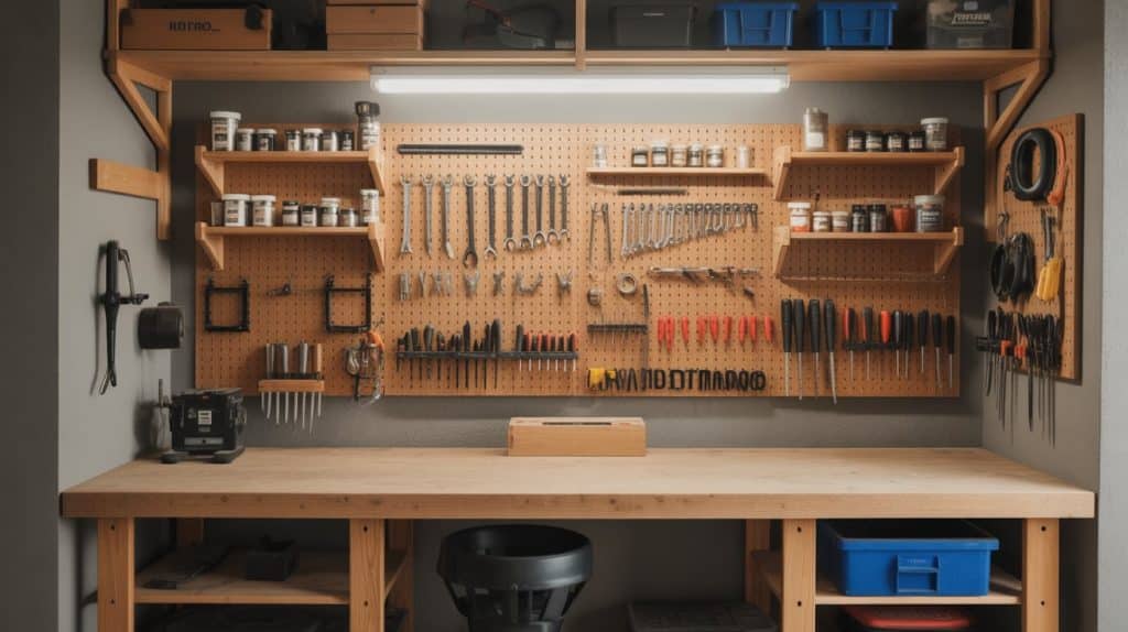 Pegboard Backing Workbench