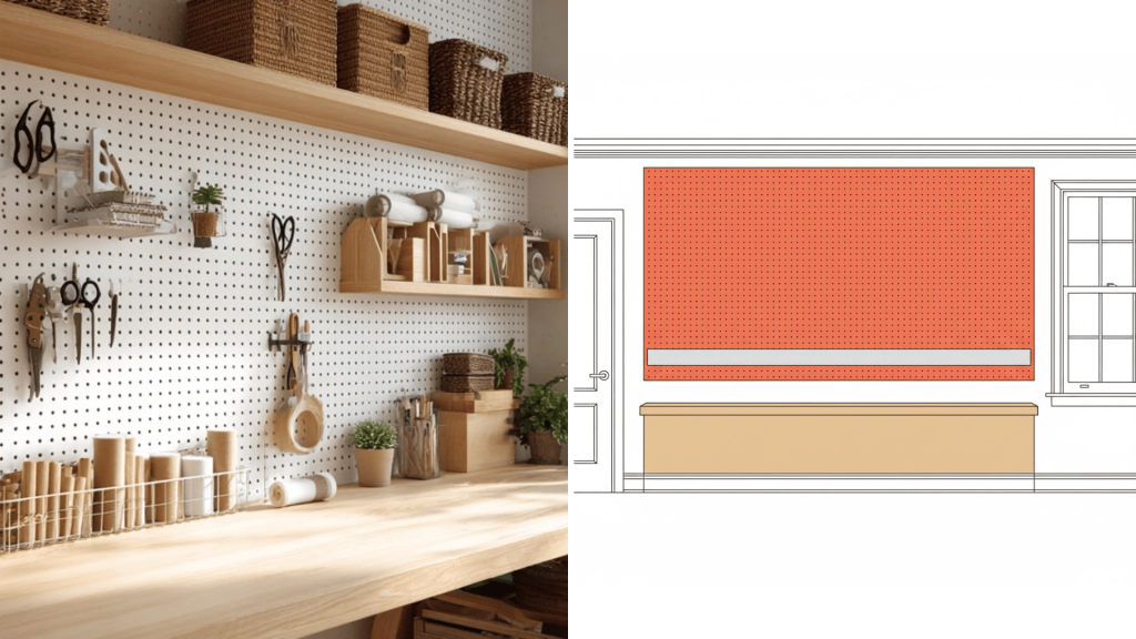 Pegboard Wall Organizer