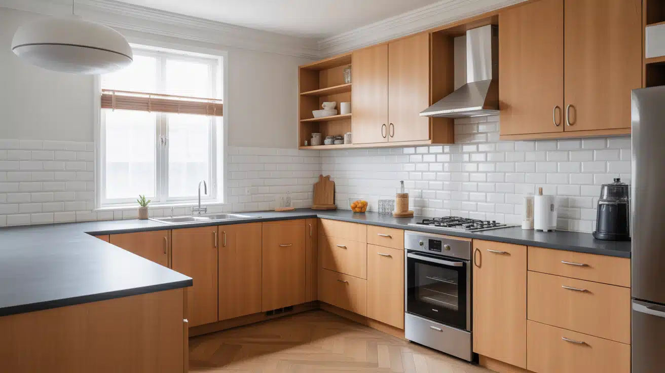 how to make oak kitchen cabinets look modern