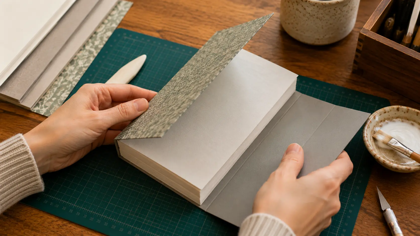 Attaching a custom cover to a perfect-bound book