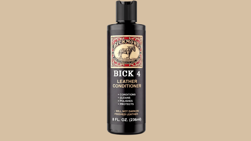 Bickmore Bick 4 Leather Conditioner bottle on a plain background