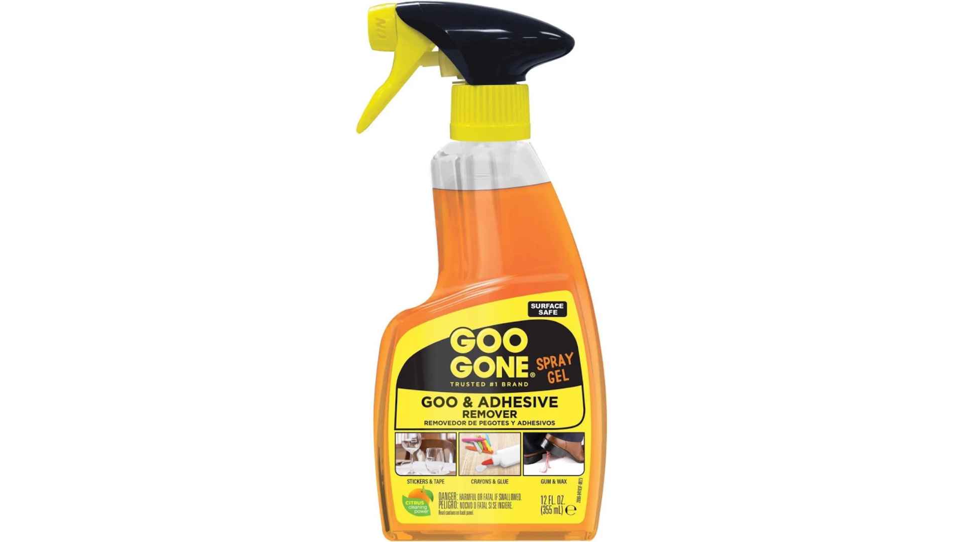 Thick Goo Gone Spray Gel 12 oz for vertical surfaces and sticky residue