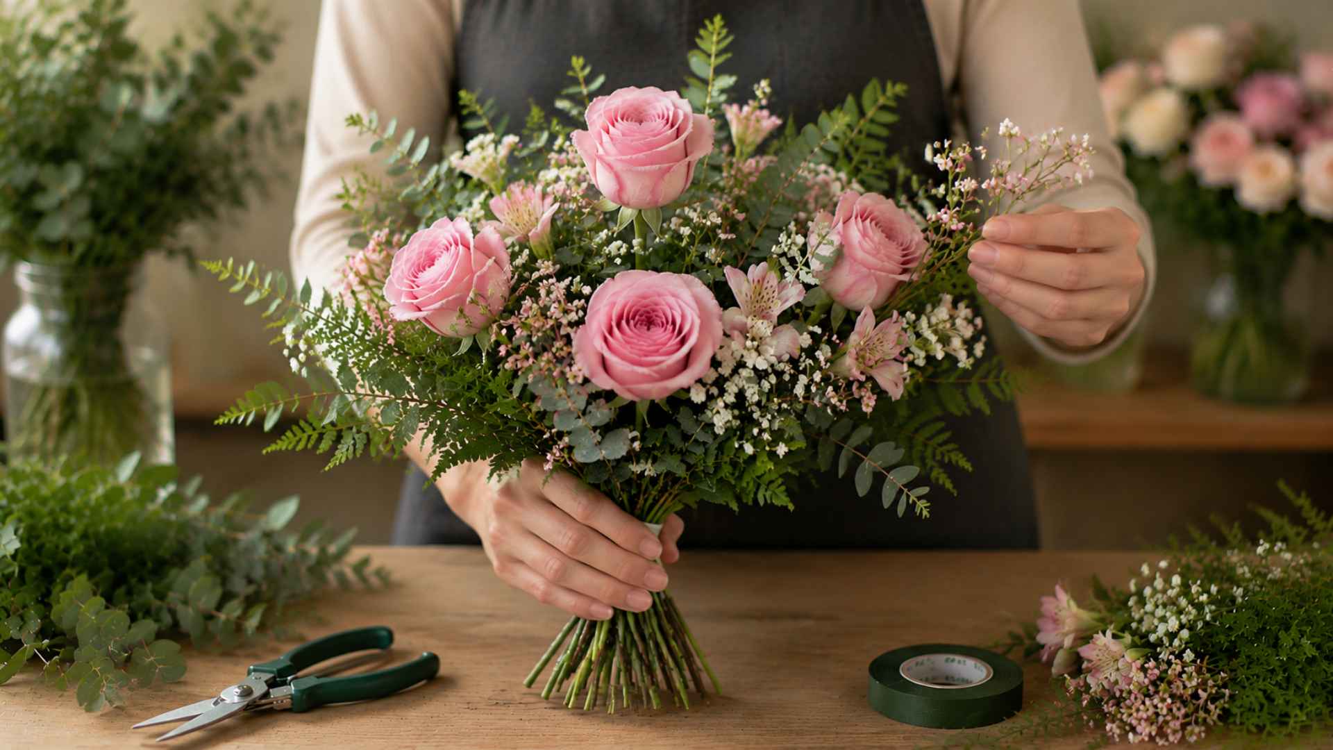 Adding secondary flowers and fillers carefully