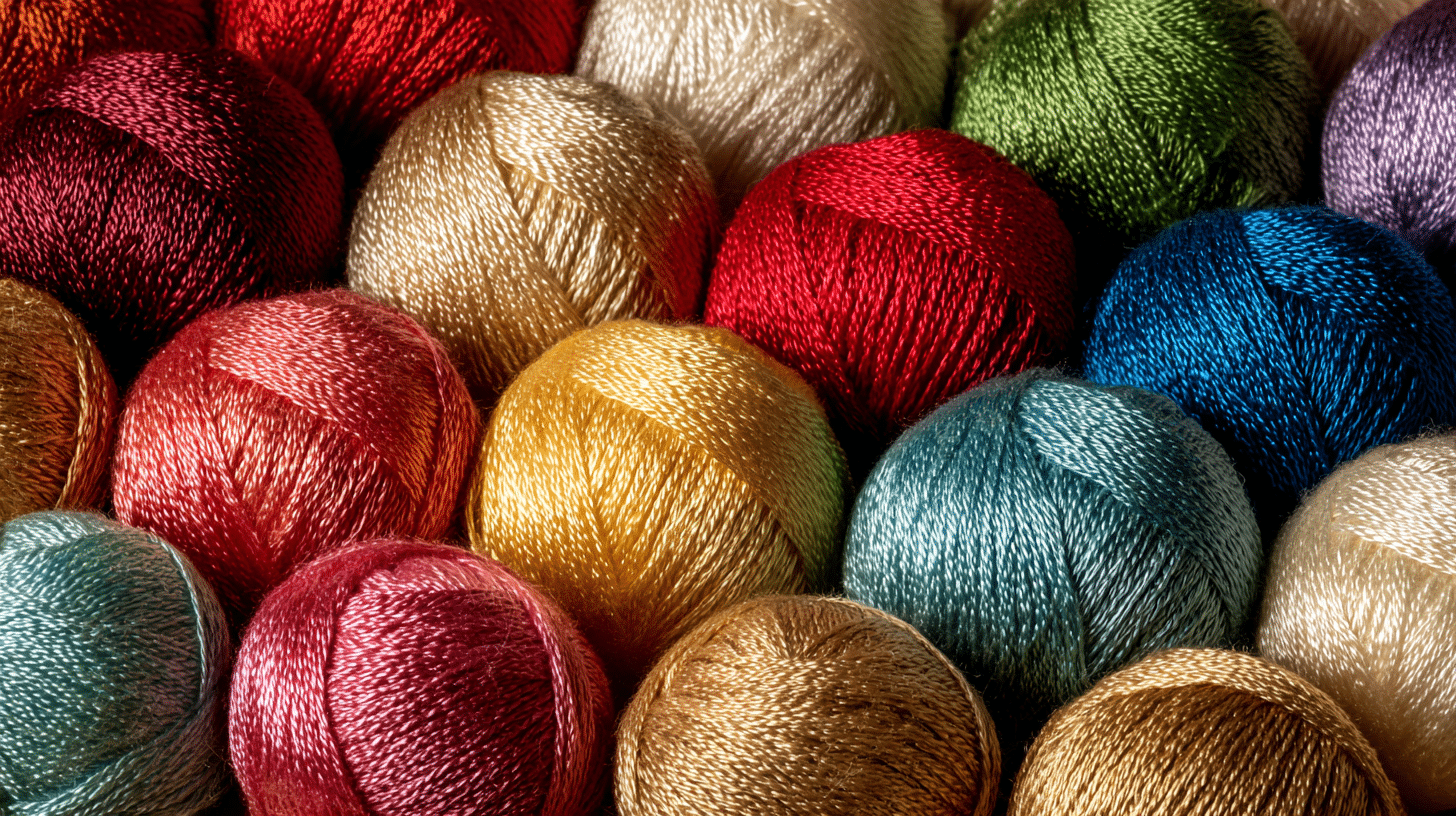 Bright pearl cotton thread bundles with a smooth glossy texture for decorative friendship bracelets