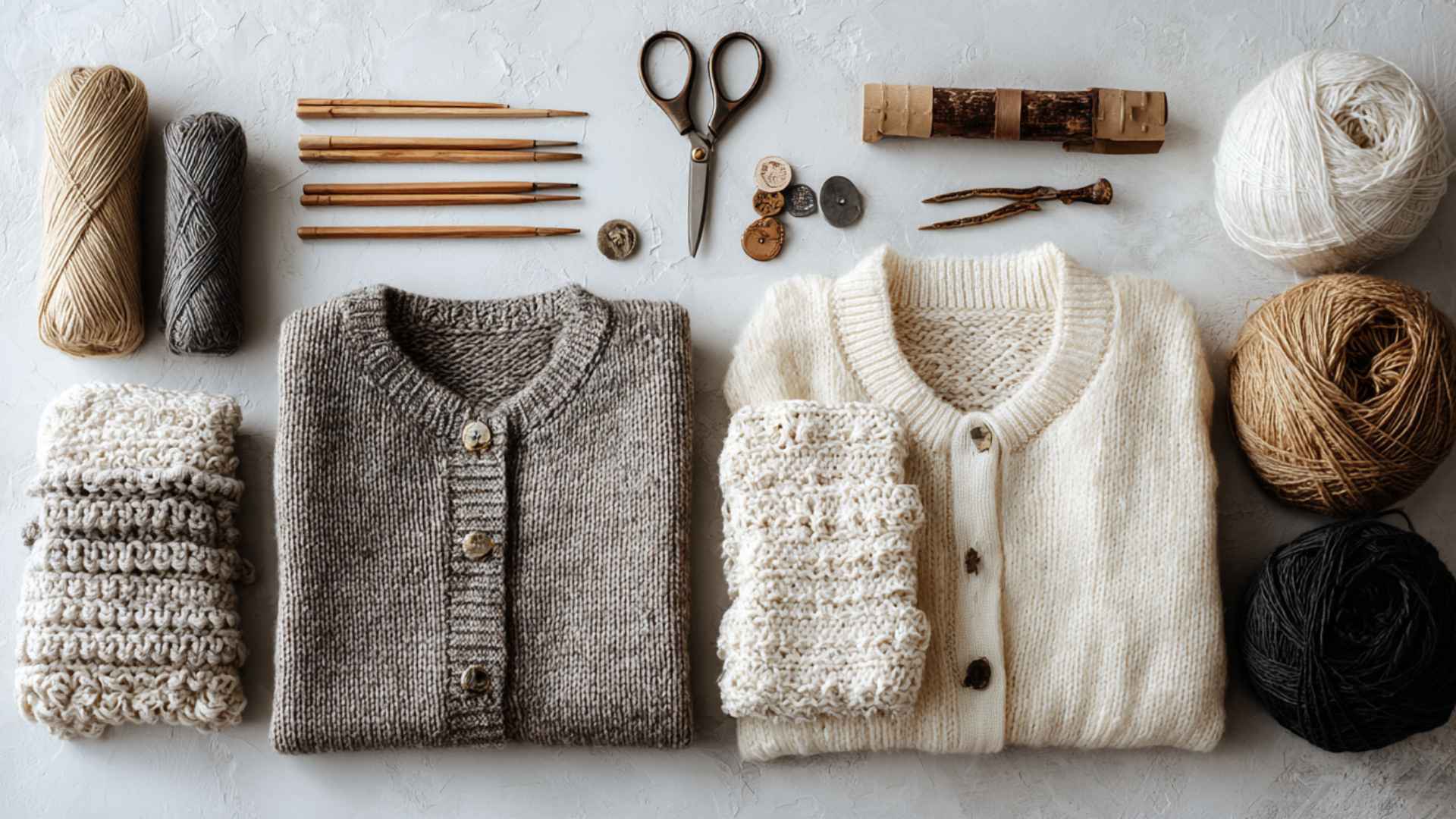 collection of free crochet cardigan patterns displayed as finished garments